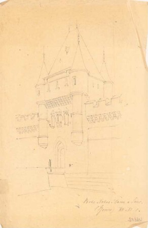 Notre-Dame a Sous, Yonne (?): Perspektivische Ansicht Portal