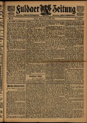 Ausgabe vom Montag, den 03. April 1905.