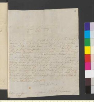 Brief von Jagemann, Ferdinand Karl Christian an Goethe, Johann Wolfgang von