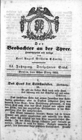 13. Stueck, 29. Maerz 1852