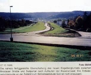 Alter Engelbergtunnel Baustelle Süd, Alte Südportale vor und nach der Auffüllung.
