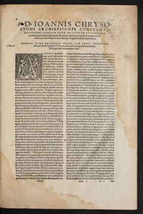 Homiliae LXXX. Ad Populum Antiochenum potissimum habitae, Bernardo Brixiano interprete ...