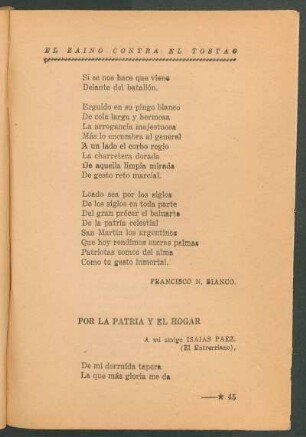Por la patria y el hogar