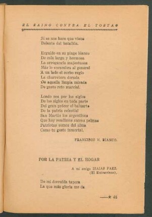 Por la patria y el hogar