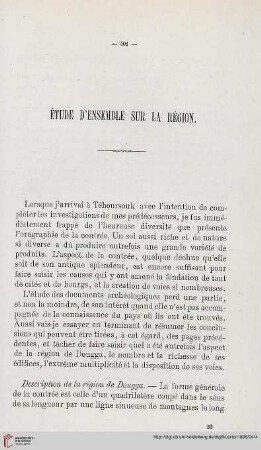 Étude d'ensemble sur la région