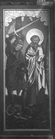 Kloster Lichtental Fürstenkapelle Ahnenaltar geschlossen, Außenflügel Michael und Andreas (1503)