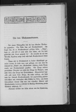 Bei den Mohammedanern.