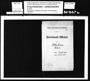 Sinn, Willy (*24.01.1911 in Stuttgart); Schauspieler; ausgesch.: 1941