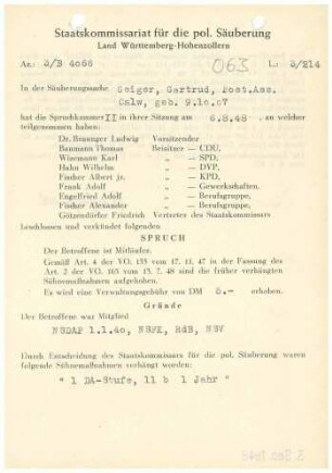 Geiger, Gertrud