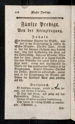 108-126, Fünfte Predigt.