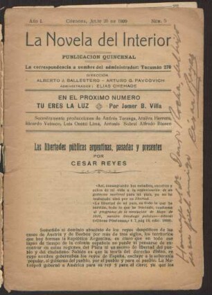 Las libertades públicas argentinas, pasadas y presentes