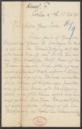 Brief an B. Schott's Söhne : 12.09.1898