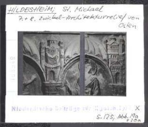 Hildesheim, St. Michael: Zwickel-Architekturrelief