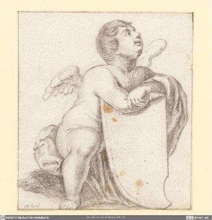 Putto mit Schild