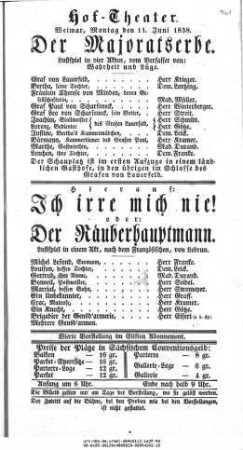 Ich irre mich nie! oder: Der Räuberhauptmann