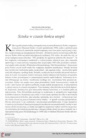 Sztuka w czasie końca utopii