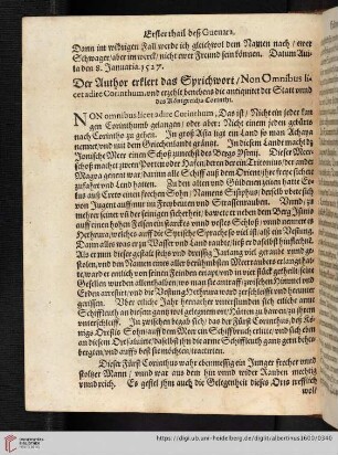 Der Author erklert das Sprichwort