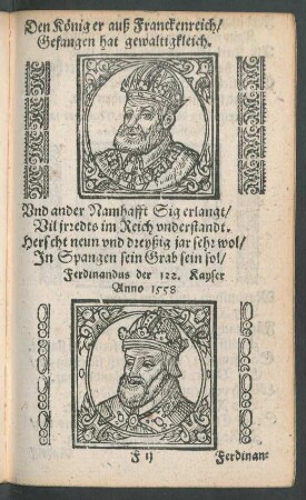 Ferdinandus der 122. Kayser Anno 1558.