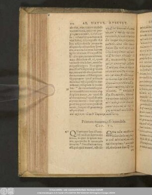 Primum movens, esse immobile. Cap. VI.