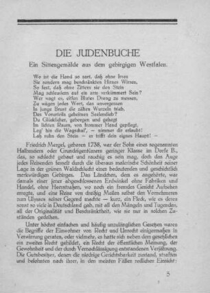 Die Judenbuche