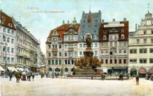 Leipzig: Marktplatz mit Siegesdenkmal
