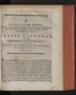 X. Joannis Caspari Barthel