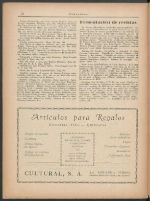 Presentación de revistas