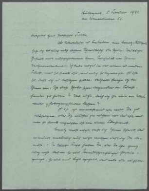 Brief von Dora Scholer [Sekretariat Bonatz] an Georg Kolbe