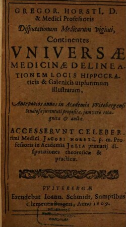 Disputationum medicarum viginti