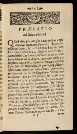 5-8, Praefatio ad Sacerdotes
