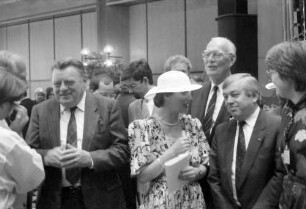 36. Tagung 1986 Chemiker; Eröffnung 30.6.1986: Strauß, Gräfin Sonja Bernadotte, A. Probst, Skarpellis-Sperk, dahinter Graf Lennart Bernadotte