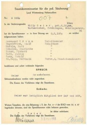 Geier, Willy