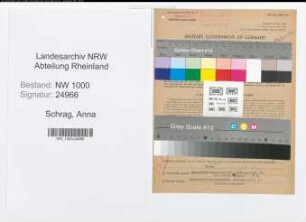 Entnazifizierung Anna Schrag, geb. 31.12.1909 (Postangest.)