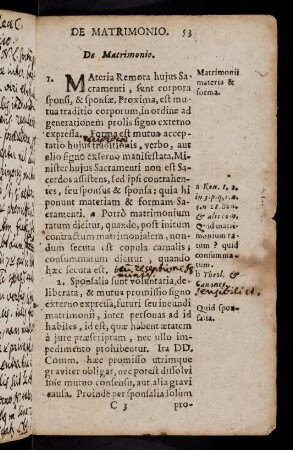 53-56, 1. Materia Remota hujus Sacramenti, sunt ...