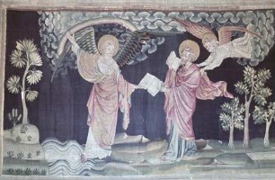Apokalypse von Angers — Offenbarung 10, 8-11, Johannes verschlingt das Buch