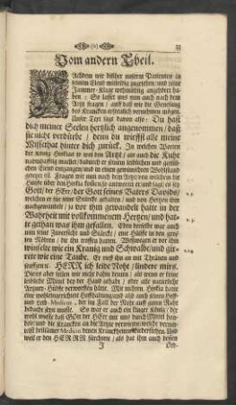 Vom andern Theil. [Den Arzt mit seiner Cur und Hülffe.]