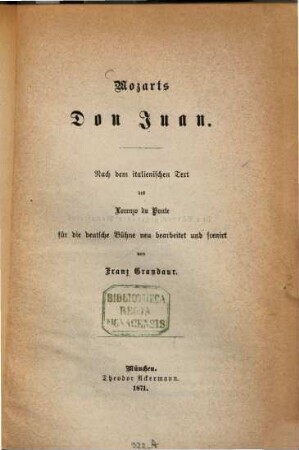Mozarts Don Juan