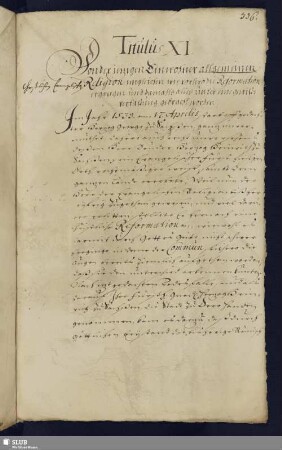 Titul XI. Von der ietzigen Einwohner allgemeinen Religion