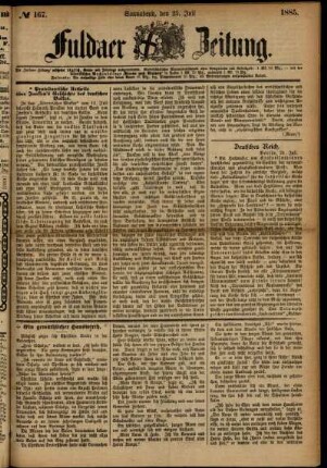 Ausgabe vom Samstag, den 25. Juli 1885.