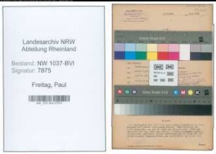 Entnazifizierung Paul Freitag , geb. 28.06.1898 (Postmeister)