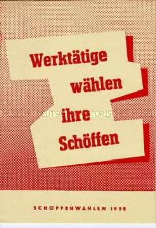 Informationsbroschüre der Nationalen Front zur Schöffenwahl