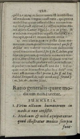 Ratio generalis quare modicum non curetur. Cap. VII.