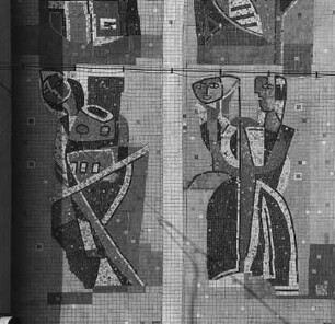 Wandmosaik; Darmstadt, Karlstraße 55