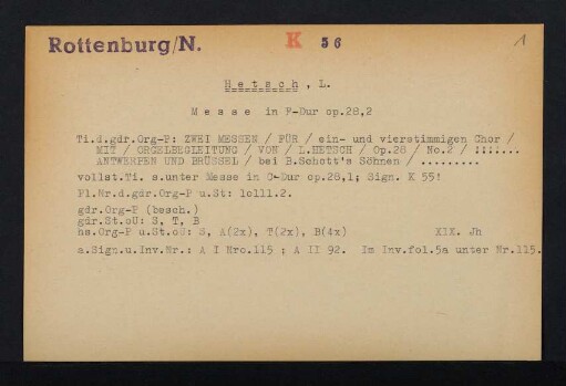 Zwei Messen für ein- und vierstimmigen Chor mit Orgelbegleitung : op. 28 : No. 2