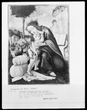 Die Heilige Familie in gebirgiger Landschaft