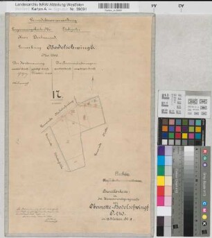 Nette (Dortmund), Bodelschwingh (Dortmund), Zusammenlegung Obernette-Bodelschwingh, Brouillonkartee I Bodelschwingh Flur 17