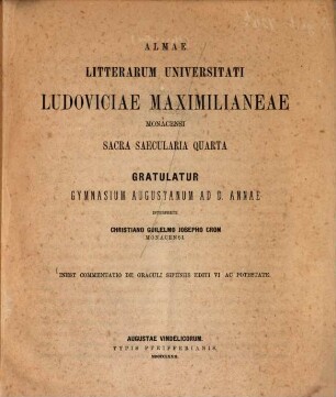 Commentatio de oraculi Siphniis editi VI ac potestate