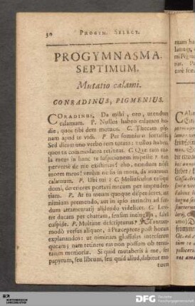 Progymnasma Septimum. Mutatio calami.