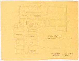 Schloss Ponischowitz Umbau und Ausbau: Grundriss Souterrain, Maßstabsleiste