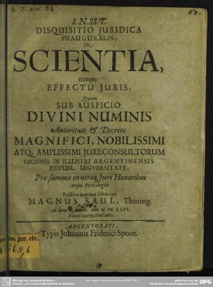 De scientia eiusque effectu iuris